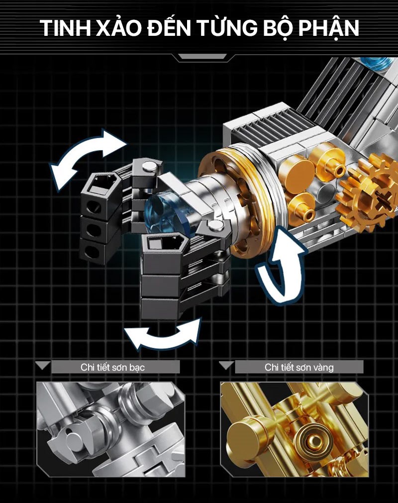 Mô hình lắp ghép - Bear Robot 188004 3 mo hinh lap ghep bear robot 04